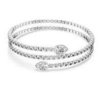 Swarovski Womens Twisty cuff Mixed cuts - White - Rhodium plated - 5725799