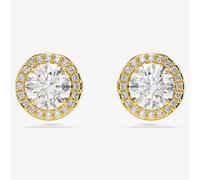 Swarovski Women's Una Gold Tone Plated Halo Stud Earrings 5686637