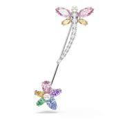 Swarovski X Ariana Grande Brooch, Mixed Cuts, Dragonfly, Multicolored, Rhodium Plated