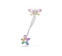 Swarovski X Ariana Grande Brooch, Mixed Cuts, Dragonfly, Multicolored, Rhodium Plated