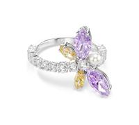 Swarovski X Ariana Grande Motif Ring, Mixed Cuts, Dragonfly, Multicolored, Rhodium Plated