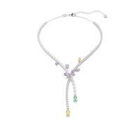 Swarovski X Ariana Grande Necklace, Mixed Cuts, Dragonfly, Multicolored, Rhodium Plated