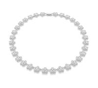 Swarovski X Ariana Grande Necklace, Round Cut, Flower, White, Rhodium Plated