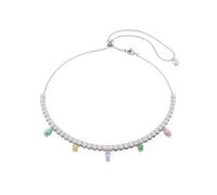 Swarovski x Ariana Grande Silver Tone & Mixed Colour Crystal Adjustable Tennis Necklace