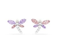 Swarovski x Ariana Grande Silver Tone & Mixed Colour Crystal Dragonfly Stud Earrings