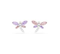 Swarovski X Ariana Grande Stud Earrings, Mixed Cuts, Dragonfly, Multicolored, Rhodium Plated