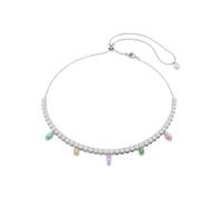 Swarovski X Ariana Grande Tennis Necklace, Mixed Cuts, Multicolored, Rhodium Plated