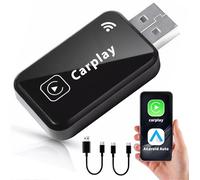 SwartLife 2-in-1 Wireless CarPlay & Android Auto Adapter, Wired to Wireless Dongle for iPhone & Android, 5.8GHz WiFi & Bluetooth 5.3 Fast Connect, Plug & Play, Fits 98% Wired CarPlay Cars (2016-2026)
