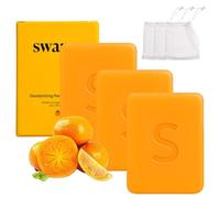 Swarva Persimmon Soap for Body Odor, Japanese Persimmon Soap for Old People Smell, Natural Deodorant, Deeply Moisturizing & Gentle Cleansing, Suitable for All Skin Types (3pcs)