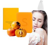 Swarva Persimmon Soap for Nonenal, Japanese Persimmon Soap, For Old People Smell, Nourishing & Gentle Cleansing, Better Skin, Suitable for All Skin Types (1 Pcs)