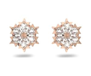 Swarvoski Womens Magic stud earrings Snowflake White Rose gold-tone plated 5627348