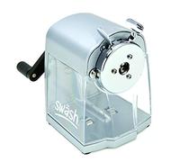 Swash Heavy Duty Desktop Pencil Sharpener, 7 mm-12 mm Diameter,Silver