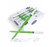 Swäsh Komfigrip Handwriting Pens – Triangular Grip, Washable Fibre Tip, L/R Handed – Blue 300PK