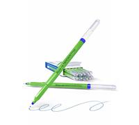 Swash - Komfigrip Handwriting Pens in Blue | Sculpted Triangular Grip for Calligraphy, Writing & Journaling | 14-Day Cap-off Anti-Dry Protection | Washable, Quick-Dry Ink Limits Smudges, Pack of 12