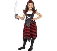 Large Children's Pirate Girl Costume - costume pirate fancy dress skull crossbones girl girls gothic book outfit child kids week