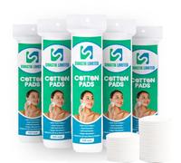 SWASTIK LIMITED Cotton Pads for Face Make Removal 500 Soft Round Cotton Pads - White (100X5)