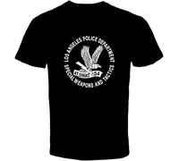 Swat LAPD Men T Shirt Graphic Top Printed Shirt Short-Sleeve Tee Mens Black