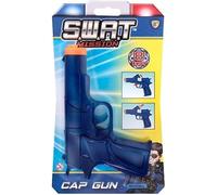 SWAT Mission 8-Shot Cap Gun - Realistic Toy Revolver with Smoke & Loud Bangs | Blue Pistol for Kids Aged 8+ | Action Role Play Toy