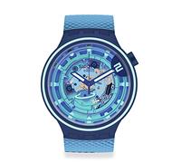 Swatch Big Bold Standard Quartz Silicone Strap, Blue, 20 Casual Watch (Model: SB01N101), blue, Casual