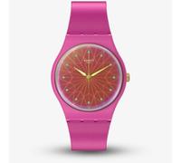 Swatch Original Gent Fuchsia Pink Silicone Strap Watch