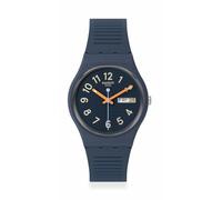 Swatch Gent Biosourced Unisex Watch Casual Plastic Blue Quartz Waterproof Trendy Lines at Night