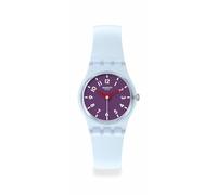 Swatch Powder Plum Transparent Light Blue Watch LL126