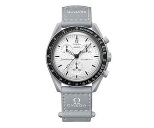 Swatch Moonswatch Omega x 1965 Bioceramic Wrist Watch, Gray