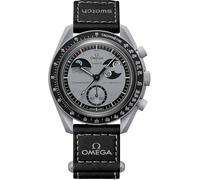 Swatch MoonSwatch Omega X, Mission to Earthphase, Bioceramic Wristwatch, Grey, Grey