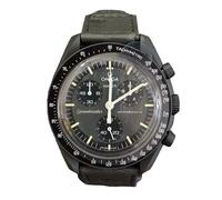 Swatch MoonSwatch Omega x Mission to Mercury Ostrich Leather Wrist Watch