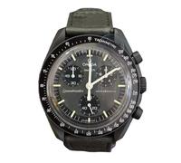 Swatch MoonSwatch Omega x Mission to Mercury Ostrich Leather Wrist Watch