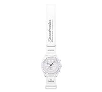 Swatch Moonswatch Omega x Mission to the Moonphase Snoopy Wrist Watch, White, Bracelet