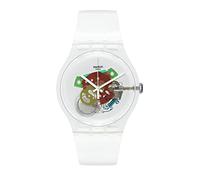 Swatch New Gent BIOSOURCED Random Ghost Quartz Watch, Transparent, Modern