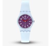 Swatch Powder Plum Transparent Light Blue Watch LL126