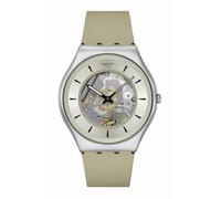 Swatch Skin Irony 42 Lacquered Unisex Watch Casual Plastic Beige Quartz Waterproof Quartzicle