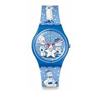Swatch Simpsons Tidings Of Joy Blue Christmas Watch SO28Z126