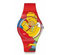 Swatch Simpsons Sweet Embrace Marge & Homer Red Watch SO29Z120