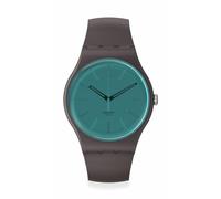 Swatch Unisex Casual Brown Watch Bio-sourced Material Quartz Dark Duality, Brown, Essentials