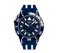 Swatch Unisex Casual Watch Bio-sourced Quartz, aqua blue, strap