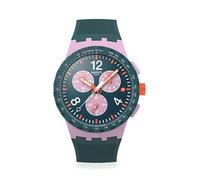 Swatch Unisex Casual Watch Green Polymer Quartz Moment of Rose