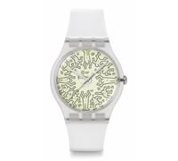 Swatch Unisex Casual Watch Transparent Bioceramic Quartz from The Archive, Transparent, Modern