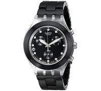 Swatch Unisex Full Blooded Night Black Dial and Bracelet Watch