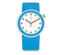 Swatch unisex Quartz watch, analogue, one sise, white, blue.