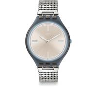 Swatch Unisex Digital Quartz Watch with Stainless Steel Strap SVOM101GA