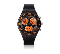Swatch Women's Wrist Watch Blackino Ymb4000 with Plastic Strap