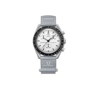 SWATCH x OMEGA MoonSwatch SO33M106 Mission to Moon Grey White Watch