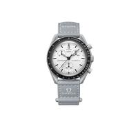SWATCH x OMEGA MoonSwatch SO33M106 Mission to Moon Grey White Watch