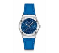 Swatch YLS235 Irony Medium Blue PETAL PROMISE Women's Wristwatch, Blue, blue