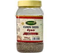Swathi Cumin Seeds 300g Aromatic and Flavorful Whole Jeera for Cooking Indian Spices for Authentic Dishes Product from India Pack of 1