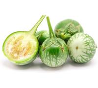 Swathi Fresh Thai Brinjal Eggplants Crisp and Tender Purple Aubergines Perfect for Thai, Indian and Asian Cooking 1Kg