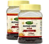 Swathi Mustard Seeds 100g Whole Mustard Seeds for Cooking, Pickling, and Spices Fresh, Aromatic, and Flavorful Indian Spices for Authentic Dishes Product from India Pack of 2